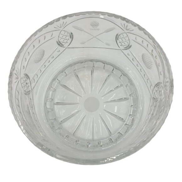 Golf Themed Bowl Par Excellence Hand Cut Glass 24% Lead Crystal 9” - Picture 13 of 16